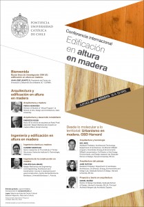 Afiche Conferencia Edificación en altura en madera